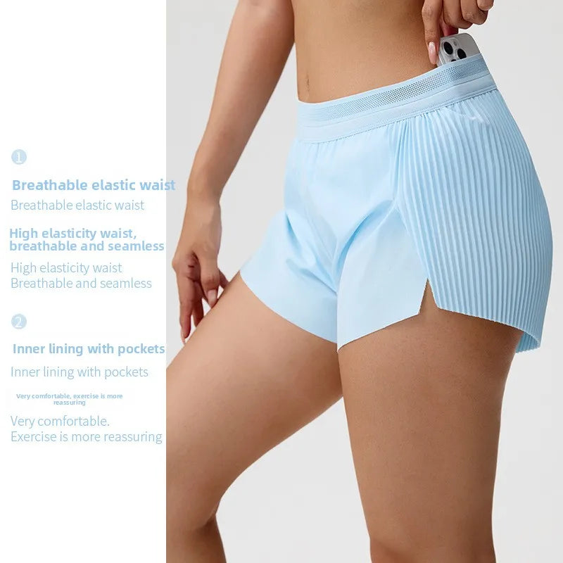 Sporty Yoga Short Skirt Running Casual Inner Lined Golf Tennis Skirt Sport Yoga Shorts Quick Dry 90% Nylon 10% Spandex Ladies