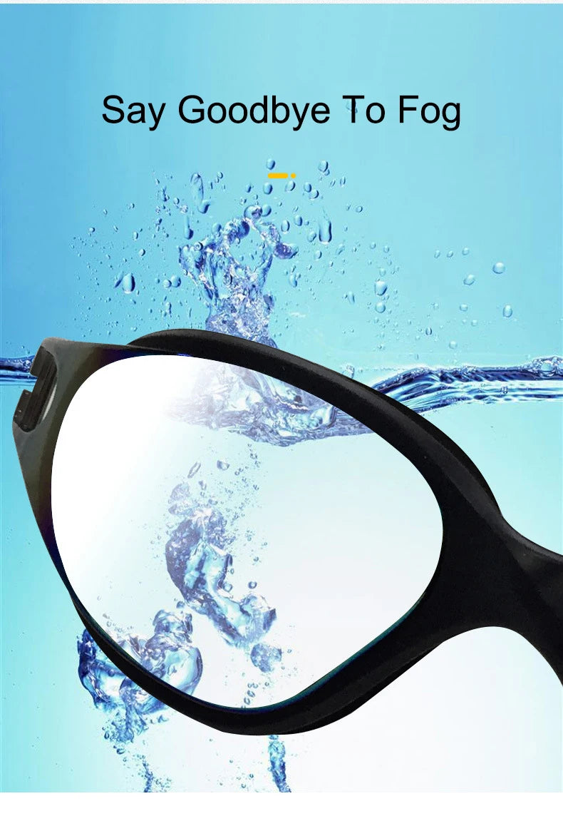 JSJM Swimming Goggles HD Anti-Fog Professional Swimming Glasses Silicone Anti-UV Adjustable Swimming Goggles Adults Unisex