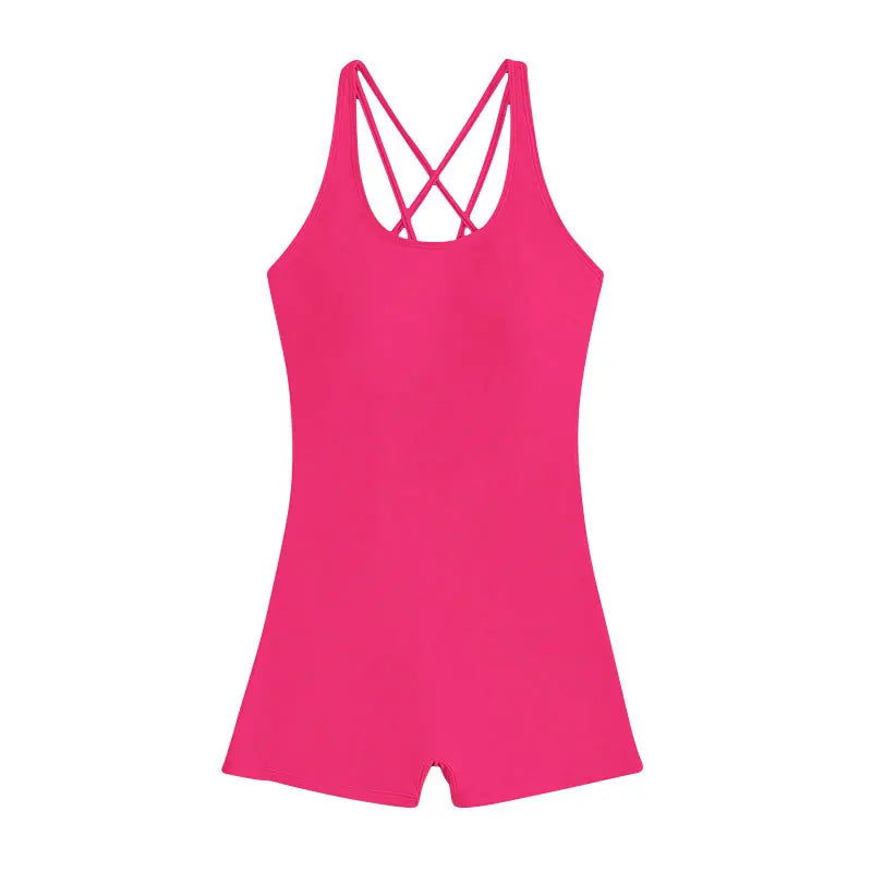 Women's One-Piece Swimsuit - Solid Color Athletic Surfing Swimwear