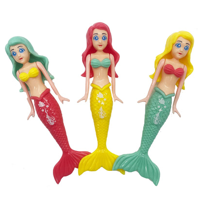 4 Pieces Mermaid Dive Toys Mermaid Bath Toys Colorful Mermaid Pool Toys Swimming Pool Games for Toddlers Boys Girls Teens Adults