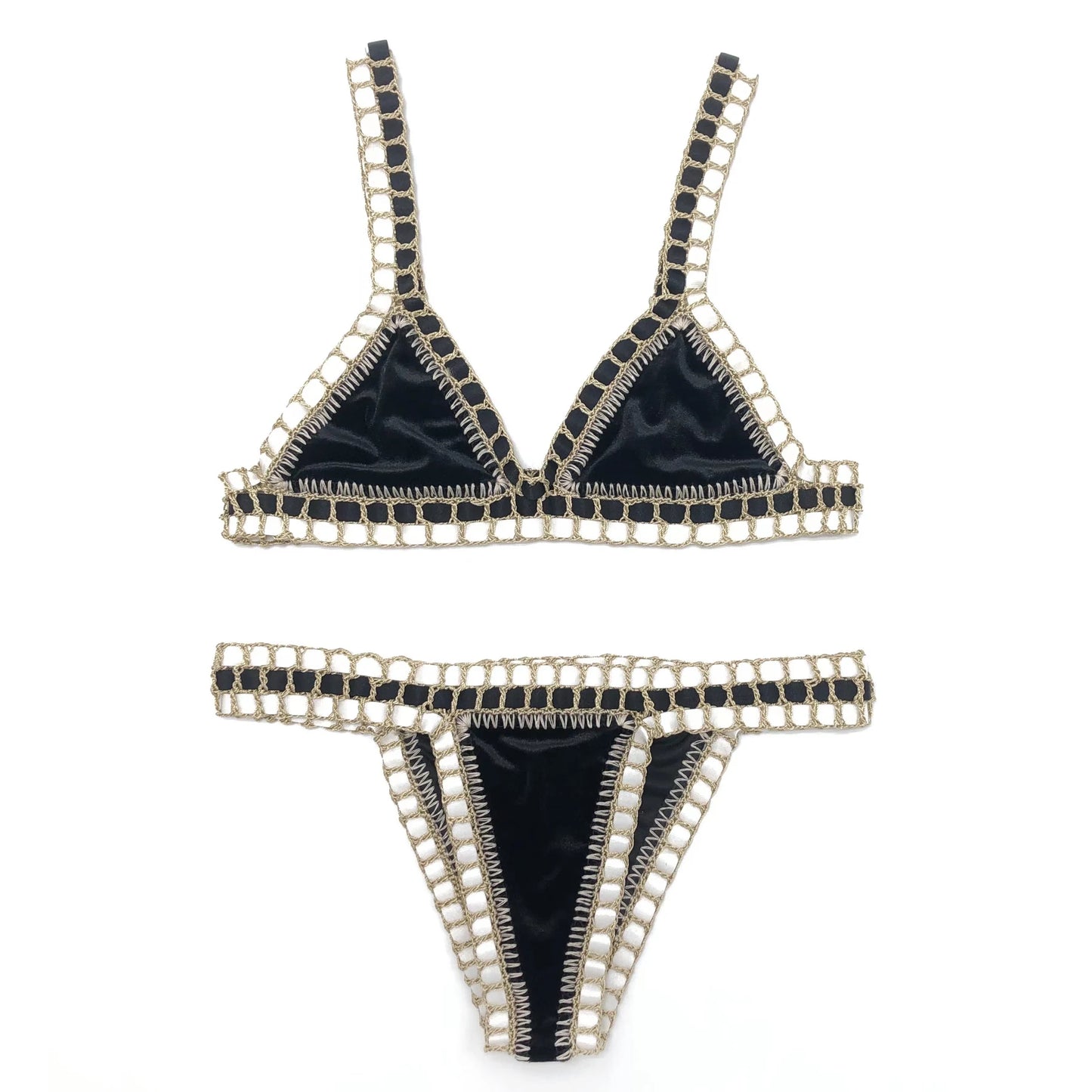 Swimwear  Bikini Bathing Suit Swimsuit Handmade Crochet Bikini Sets Color