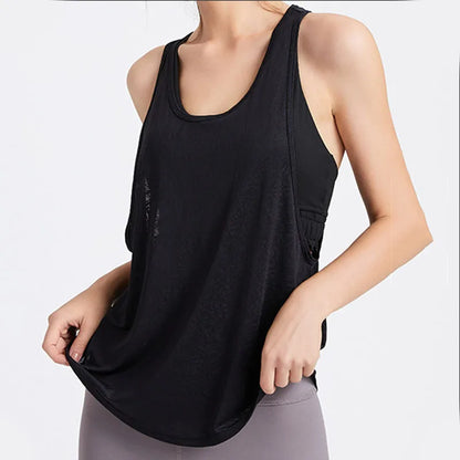 Women Gym Tops Sleeveless Yoga Tops Vest Sports Top Fitness Sport Shirt Gym Yoga Tops Female Yoga T-Shirts Loose