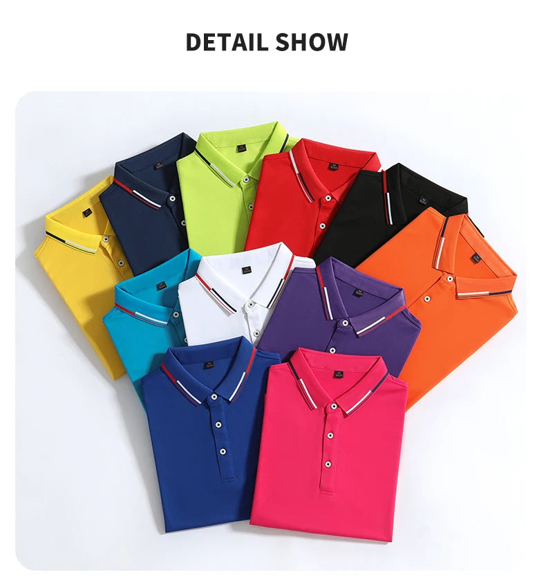 Oversized 5XL 6XL Men's Casual Polo Shirts Short Sleeve Sports 200g Golf T-Shirts