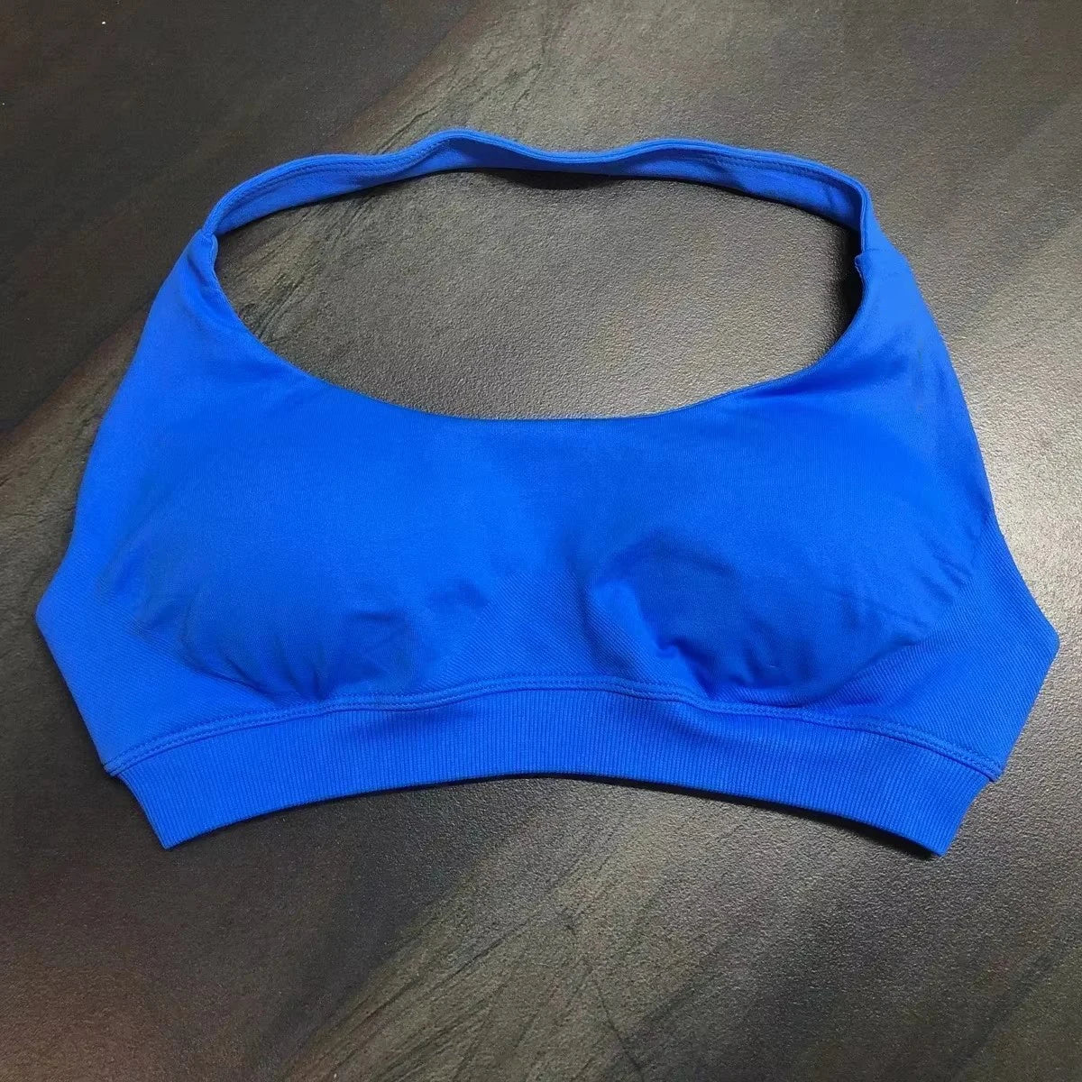 Halter Sports Bra for Women Neck Strap Bra Seamless Open Back Top Medium Support Gym Crop Top Stretchy Sportswear
