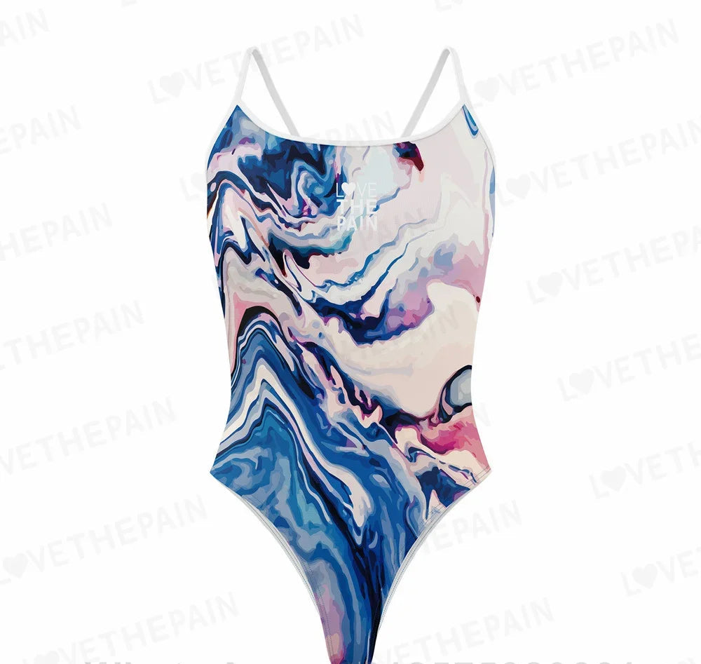 Love The Pain Full Body Swimsuit For Women Open Water One-piece Swimsuit Female Summer Training Sports Swimwear Triathlon