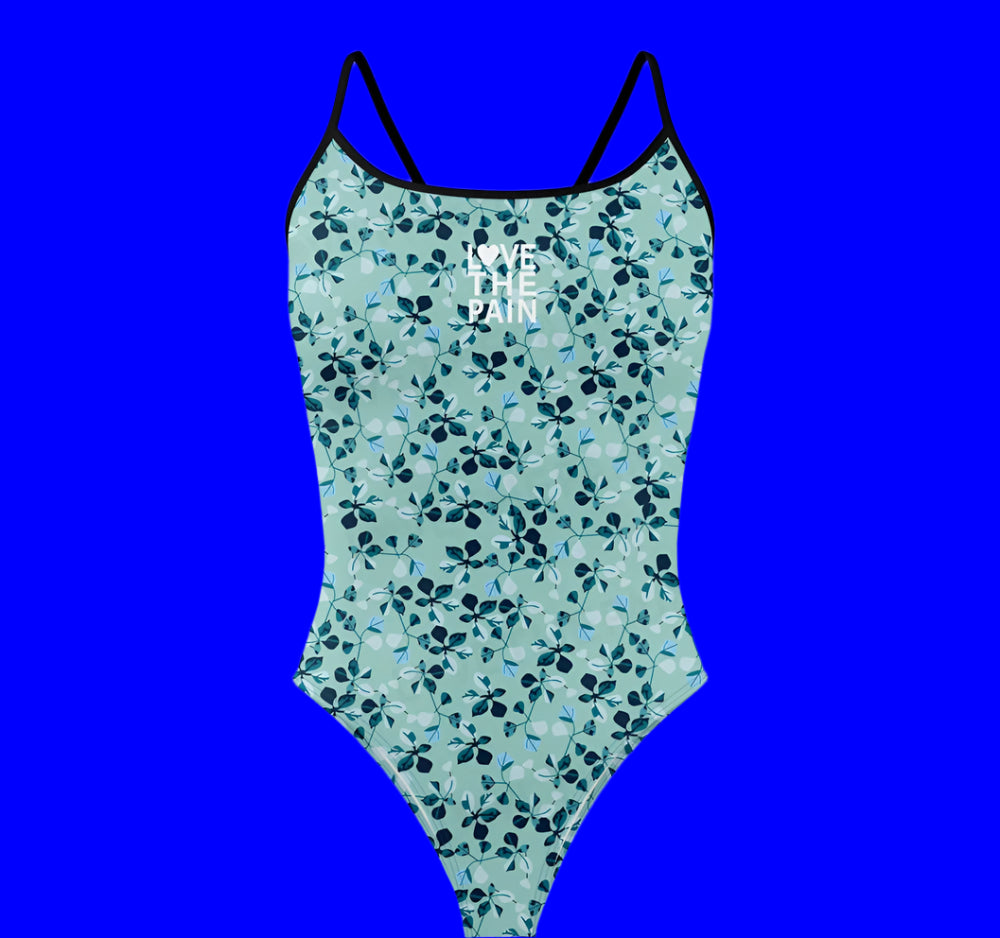 Love The Pain Women's Bikini Thin Strap Triangle Swimsuit Competition Swimsuit Summer Function Training Print Bathing Suit