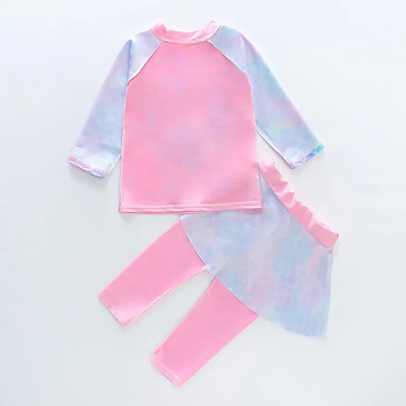 Kids Swimsuits, Girls' Sunscreen Swimsuits, Quick-Drying Swimsuits, Medium and Big Kids, Mermaid Swimsuits, Swimsuits