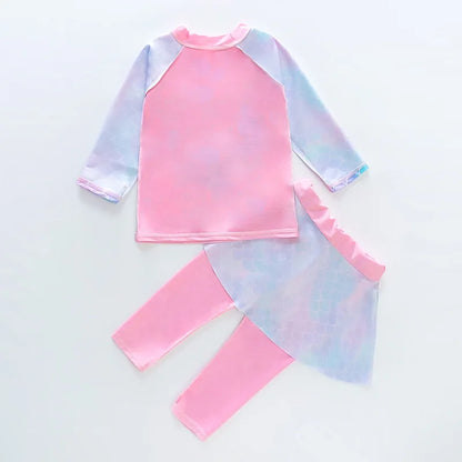 Kids Swimsuits, Girls' Sunscreen Swimsuits, Quick-Drying Swimsuits, Medium and Big Kids, Mermaid Swimsuits, Swimsuits