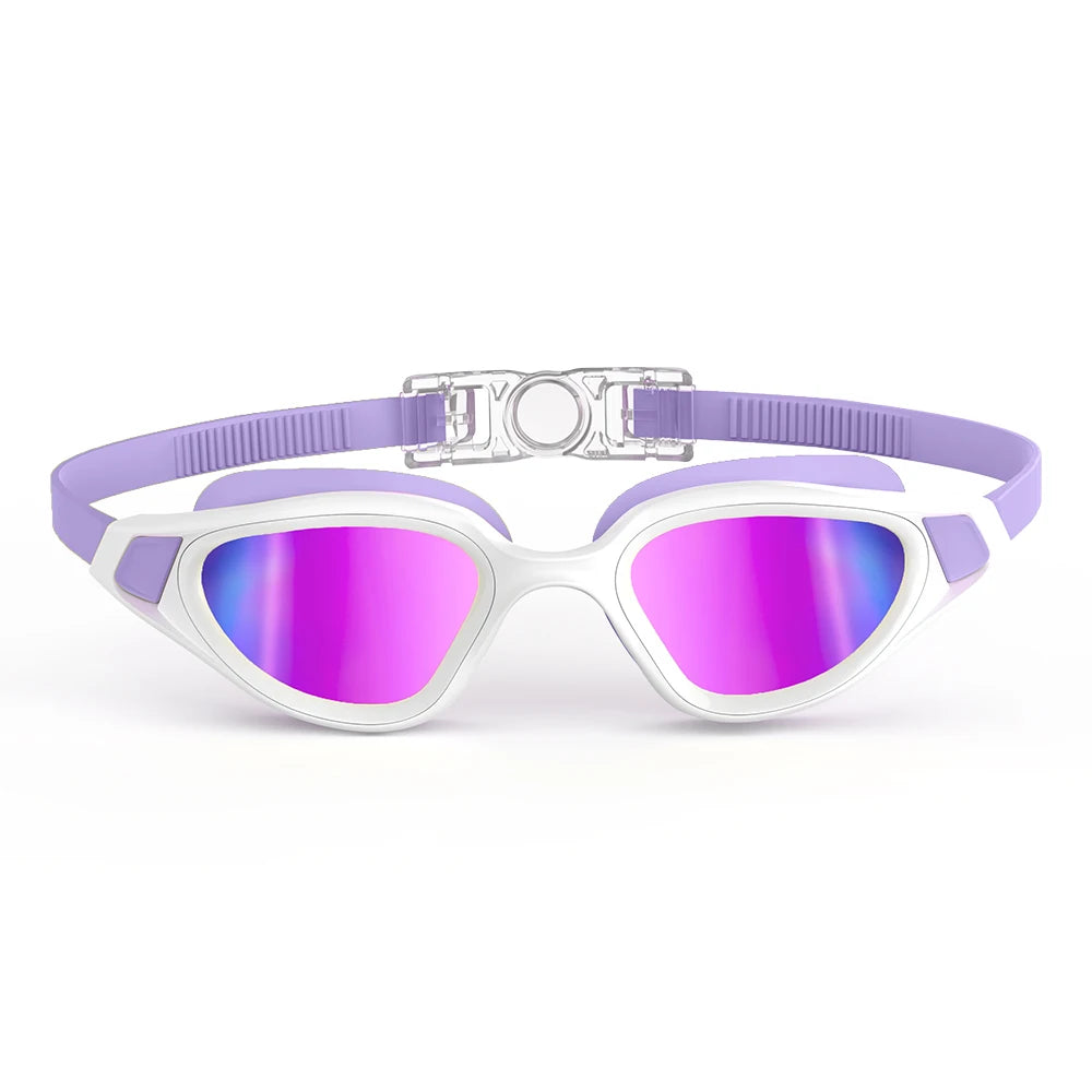 Professional Adult Anti-UV Swimming Goggles 180° Panoramic Electroplating Anti-Fog HD Lens Adjustable Silicone Swim Glasses