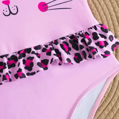 Padded Girls Swimsuit One Pieces Strappy Pink Swimwear Female Children's Bathers Bathing Swimming Swim Suit Beachwear