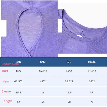 Aiithuug Breathable Mesh Yoga Short Sleeve Crisscross Back Yoga Short Sleeve Blouse Quick Dry Gym Shirt Casual Cutout Back Yoga