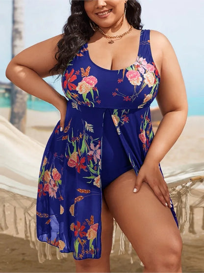 Plus Size High Waist Bikini Women's Push Up Large Size Swimsuit Big Size Tummy Control Swimwear Bikini Sets