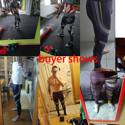 Men Camouflage Tights Man Fitness Compression Pants Quick-drying Rashguard Elastic Leggings for Gym Training