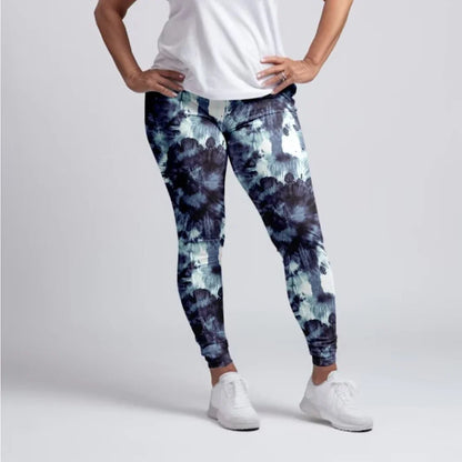 Women High Waist Elastic Pants Fashion High Waist 3D Print Fitness Yoga Gym Leggings