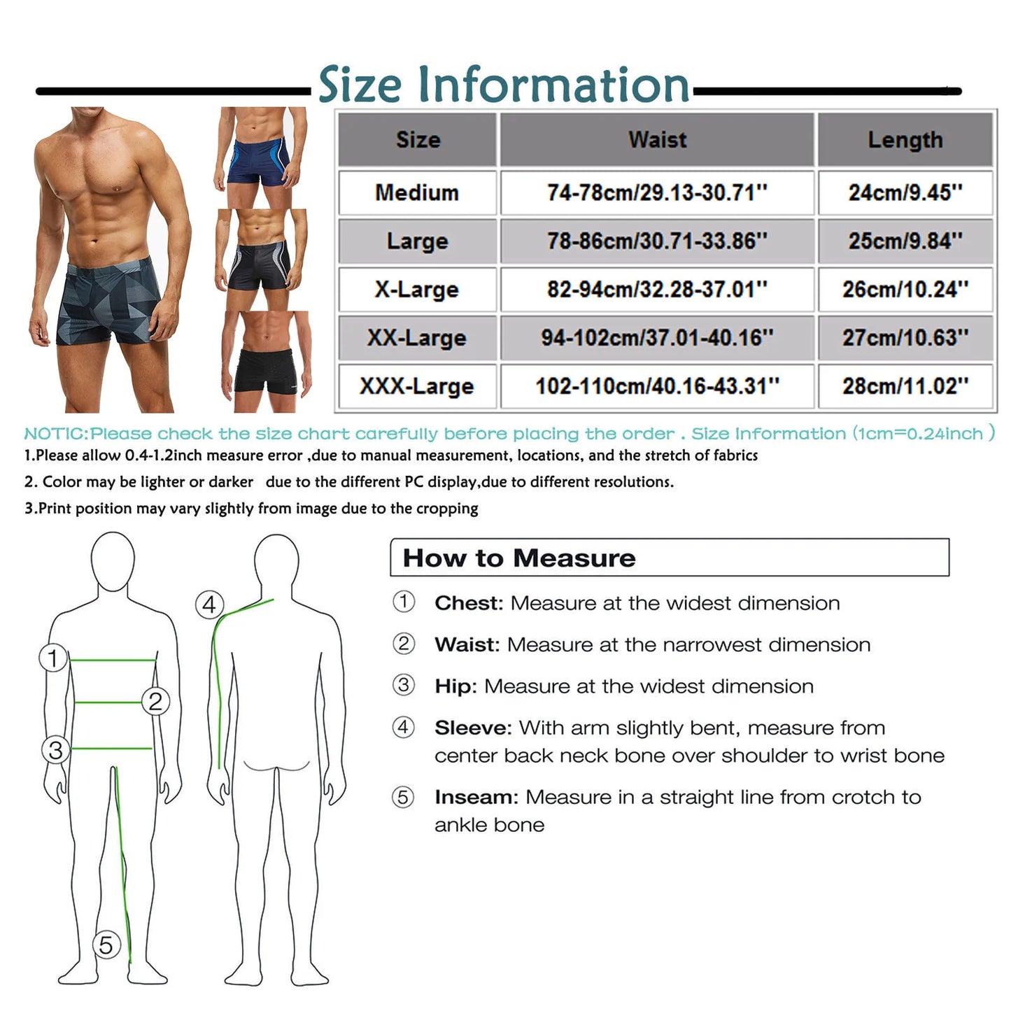 Men Swimwear Brazilian Traditional Cut Swimsuits Swim Bikini Surf Boxer Briefs Board Shorts Trunks printed