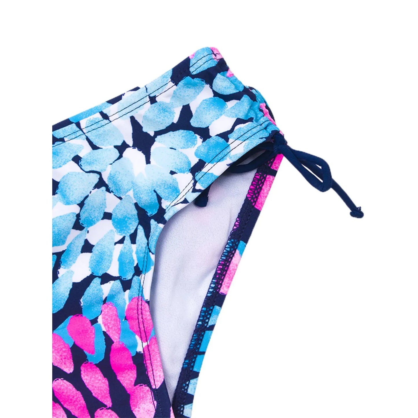 Girl Swimwear Split Water Drop Print Drawstring Bikini Bottoms Suit 3-14 Years Old Swimsuit Kids Girl