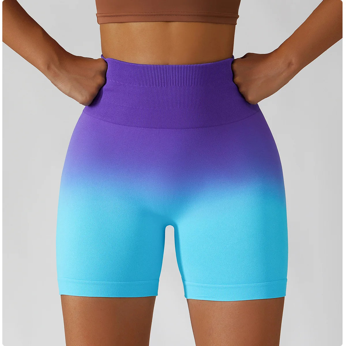 Summer Seamless High Waist Yoga Shorts Butt Lift Cycling Shorts Gym Shorts Women Pants Breathable Tie-dye Sports Leggings Women