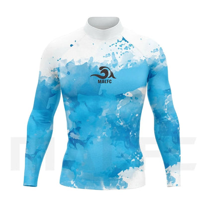 MALFC Rash guard for men Surfing Clothes Swimsuit Surf Wear UPF 50 Water Sport Long Sleeve T-shirt Swimwear