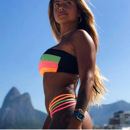 Push Up Bikini Print Swimsuit Swimwear Women Low Waist Bathing Suit Bikinis Set Beachwear Brazilian Biqiuni XL