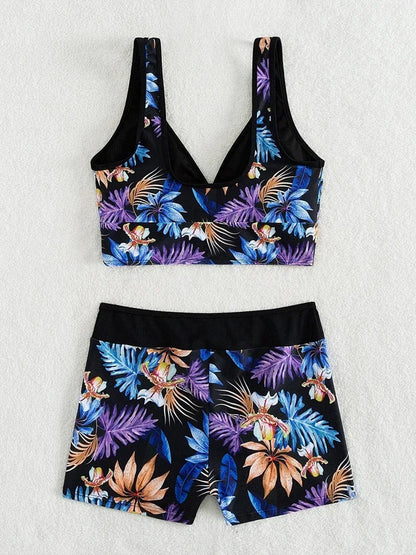 Strapped Swimwear Women High Waist Shorts Bikini Set Swimsuit Summer Push UP Beach Bathing Suit