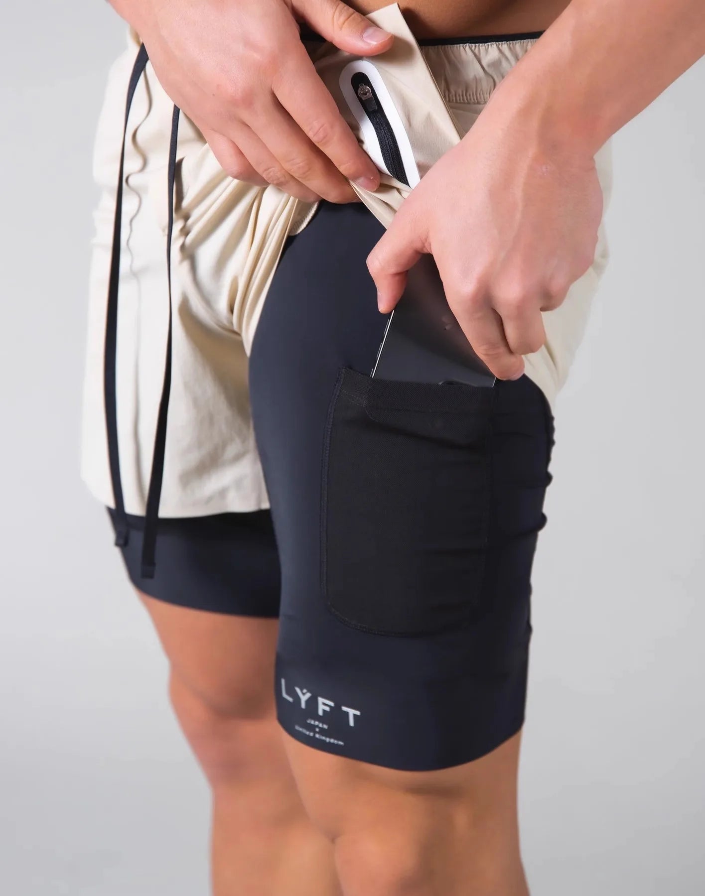 Running Training Men's Sports Shorts Double-layer Anti-glare Quick-drying Fitness Shorts