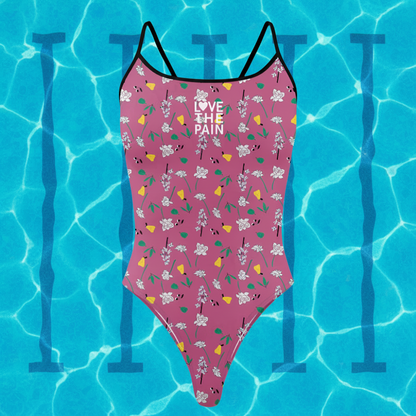 Love The Pain Women One-Piece Beachwear Triathlon Functional Training Swimwear Bathers Pool Practice Squad