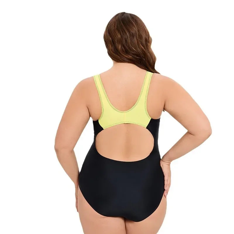 Sport High Waist Set Plus Size Women One Piece Surfing Swimwear Swimsuit Summer Beach Bathing Suit 5XL