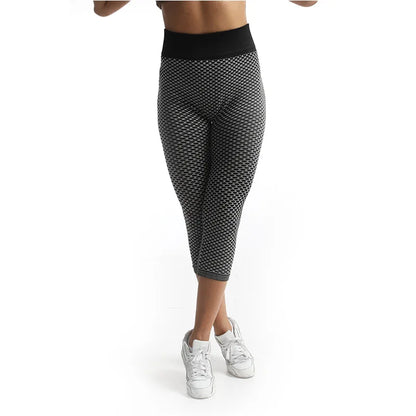YSDNCHI Push Up Leggings Breathable Workout Capris Sport Leggins Seamless High Waist Mid-Calf Women Gym Fitness Yoga Clothing