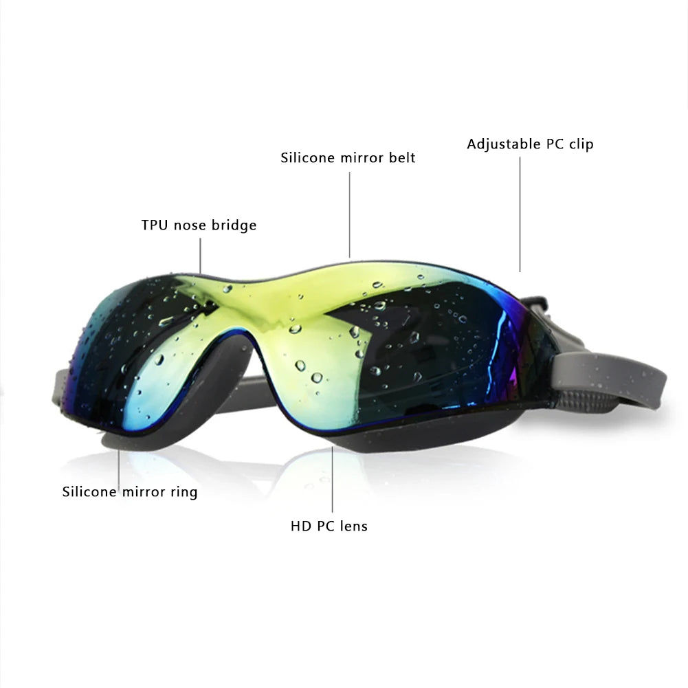 Fashion Swim Goggles With Adjustable Buckle Anti-Fog Clear Lens Fitting Eye Goggles For Women Men Unisex  Swimming Goggles