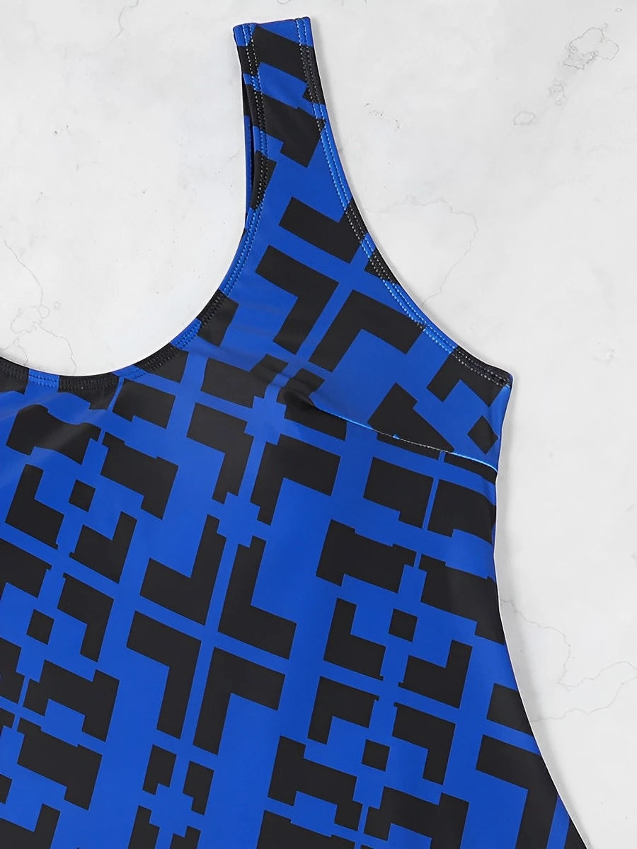 Printed Swimsuit One Piece Plus Large Size Swimwear Women Backless Beachwear Bathers Bathing Swimming Swim Suit Female