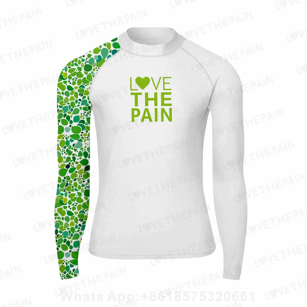 Men Swimsuit Swimming T-shirt Beach UV Protection Swimwear Rash Guard Summers Long Sleeve Surfing Diving Swimsuit Surf Rashguard