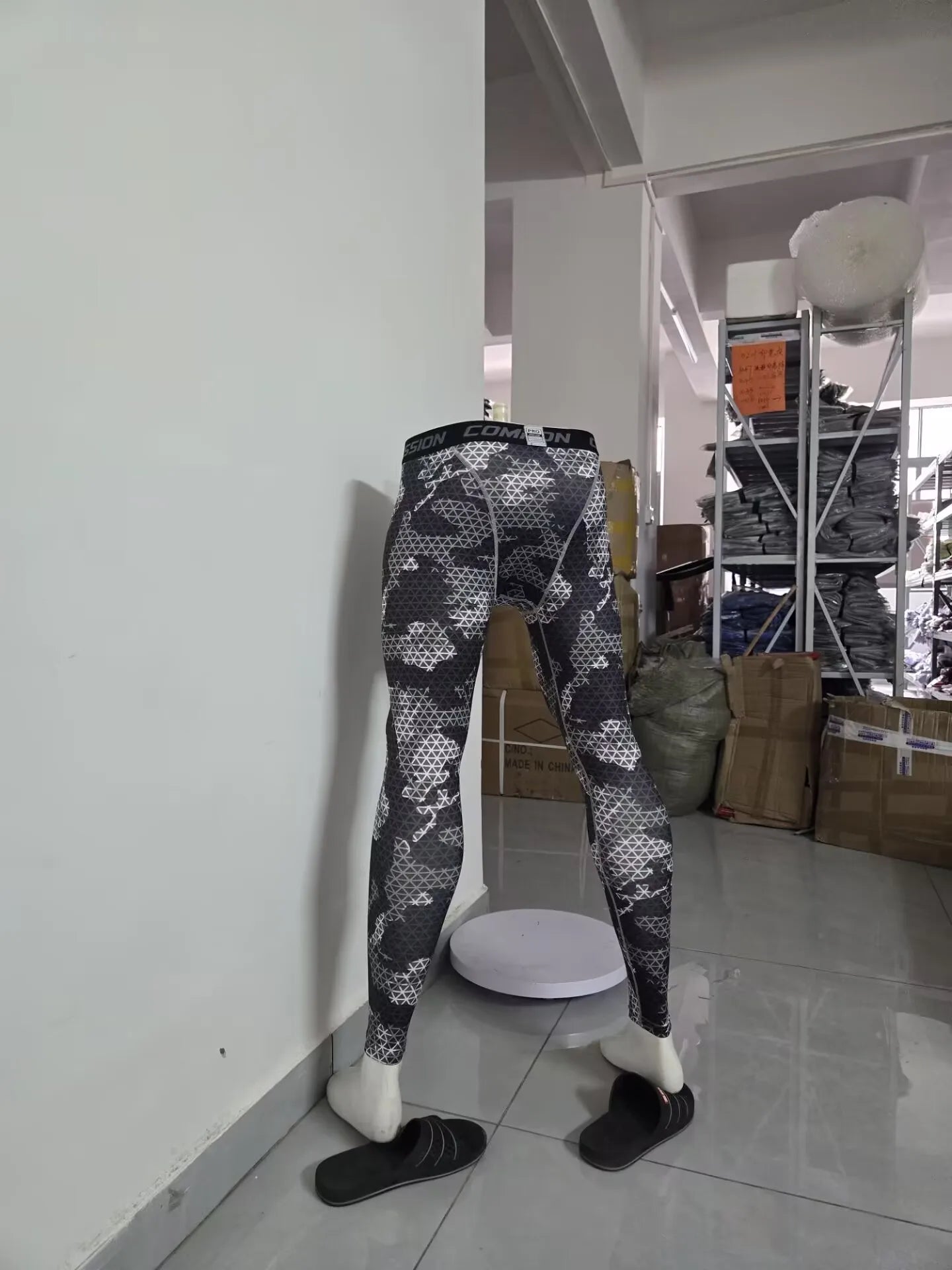 Men Camouflage Tights Man Fitness Compression Pants Quick-drying Rashguard Elastic Leggings for Gym Training