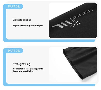 【 M-8XL 】 Men's sports ice silk shorts summer fashion plus size pants quick drying simple breathable cool running shorts