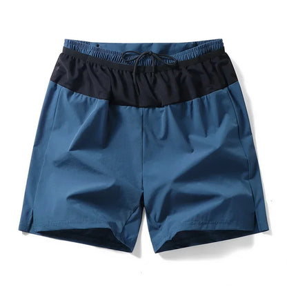 (S-5XL)Quick Dry Single Layer Marathon Trail Running Shorts with Mesh Net Waist Pouch for Fitness Workout Sport Shorts Men Teens