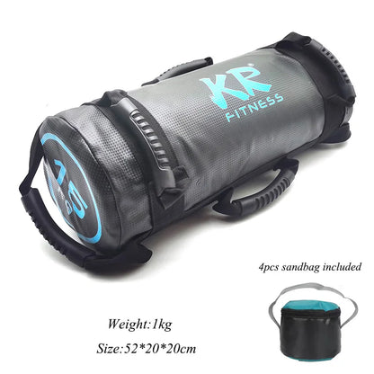 Fitness Sandbag Adjustable Weighted Power Training Heavy Duty Gym Bag Core Strength Exercise Balance Control Workout 6 Handles