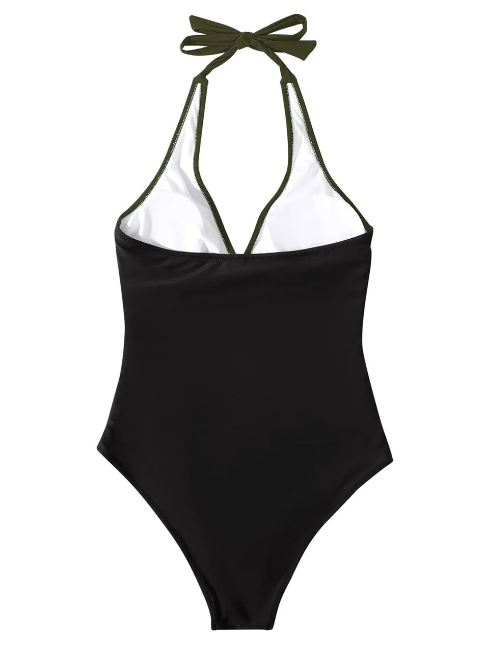 Halter Swimsuit Women One Piece Printed Cross Smocked Swimwear Female Bodysuit Bathing Swimming Suit Padded Beachwear