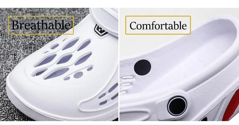 Men Sandals Light EVA Men's Casual Shoes Hole Shoes Clogs Home Garden Outdoor Male Beach Flat Slippers Big Size 49