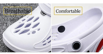 Men Sandals Light EVA Men's Casual Shoes Hole Shoes Clogs Home Garden Outdoor Male Beach Flat Slippers Big Size 49