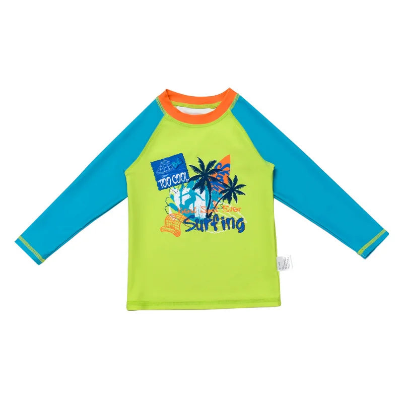 Children's Swimwear Boys Girls Two-Piece Coconut Beach Pants Baby Set Small Medium Large Kids Sun Protection Swimming Suit Gear