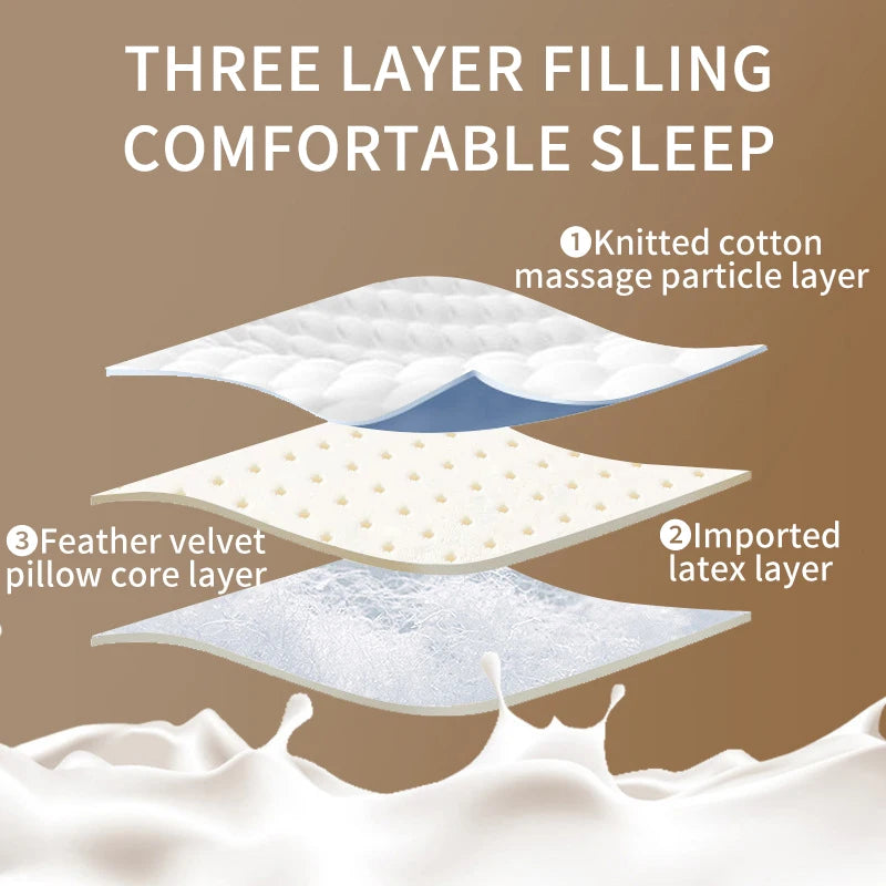 Latex Pillows for Sleeping Natural Rubber Cervical Spine Pillows To Help Sleep Orthopedic Neck Pain Pillow
