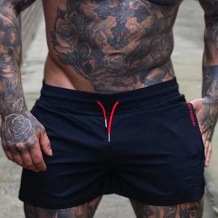 Summer Gym Fitness Men's Shorts Woven sweatpants Thin Fashion Men Marathon Running Shorts Sports Breathable Training Pants