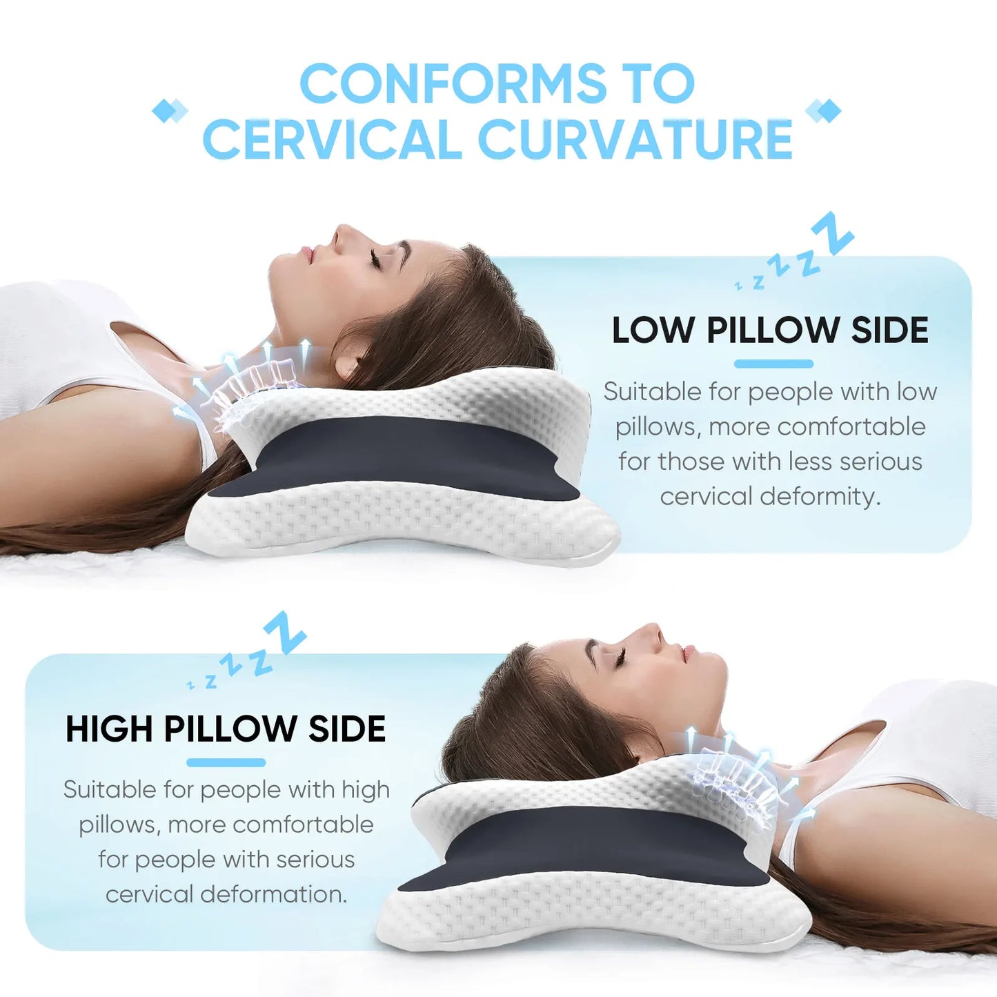 Butterfly Memory Foam Pillows Butterfly Shaped Relaxing Cervical Slow Rebound Neck Pillow Pain Relief Sleeping Orthopedic Bedding