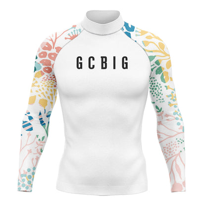 Men Tight Summer Long Sleeve Surf Wear Clothing UV Sun Swimming T-Shirt Rash guard Gym Sets Rash Guards Skins Surfing Suit Diving