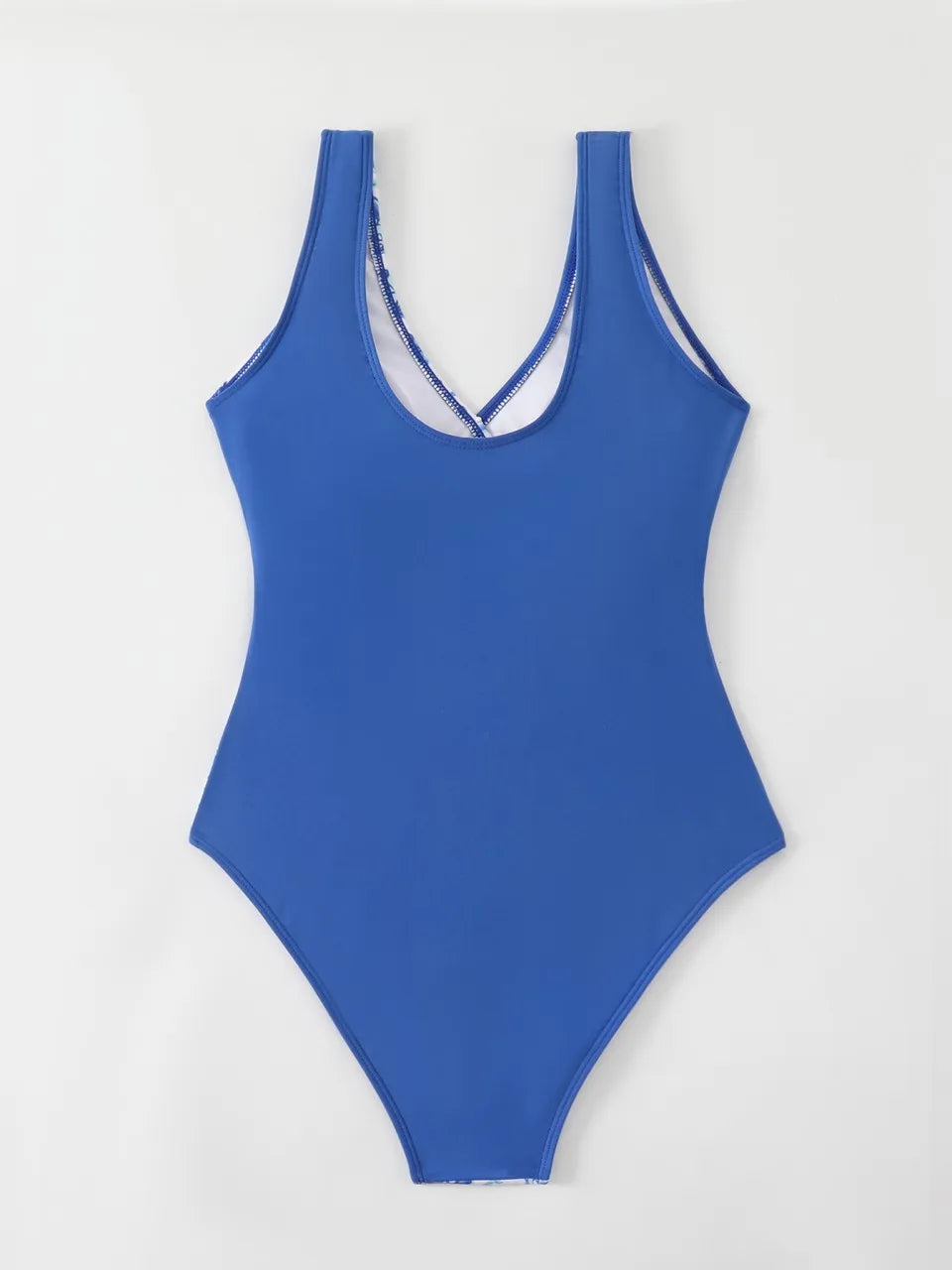 Strappy Swimsuit Women One Piece Color Block Backless Swimwear Female Knot Front Monokini Bathing Swimming Suit Beachwear