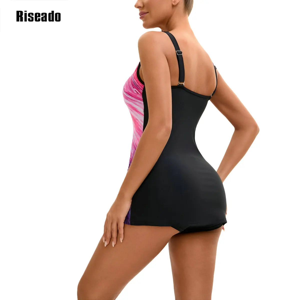2 Piece Tankini Set Swimsuits for Women Bathing Suit Athletic Tankini Tops with Mid Waisted Shorts