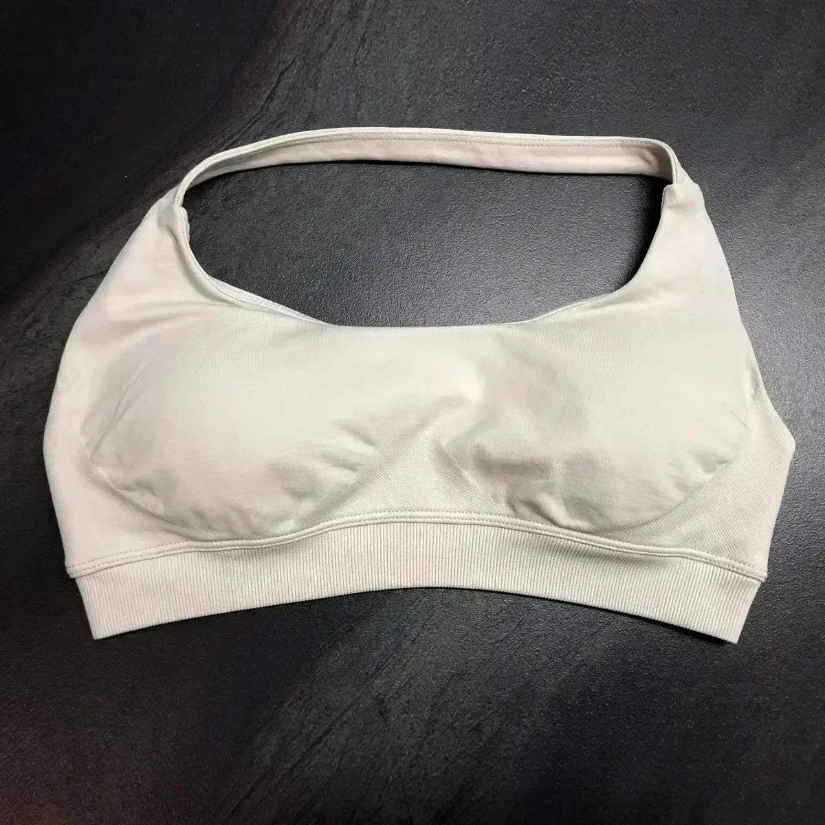 Halter Sports Bra for Women Neck Strap Bra Seamless Open Back Top Medium Support Gym Crop Top Stretchy Sportswear