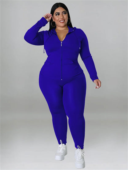 Wmstar Plus Size Two Piece Outfits Women Hoodies Sweatsuit Leggings Pants Sets Solid Stretch Matching