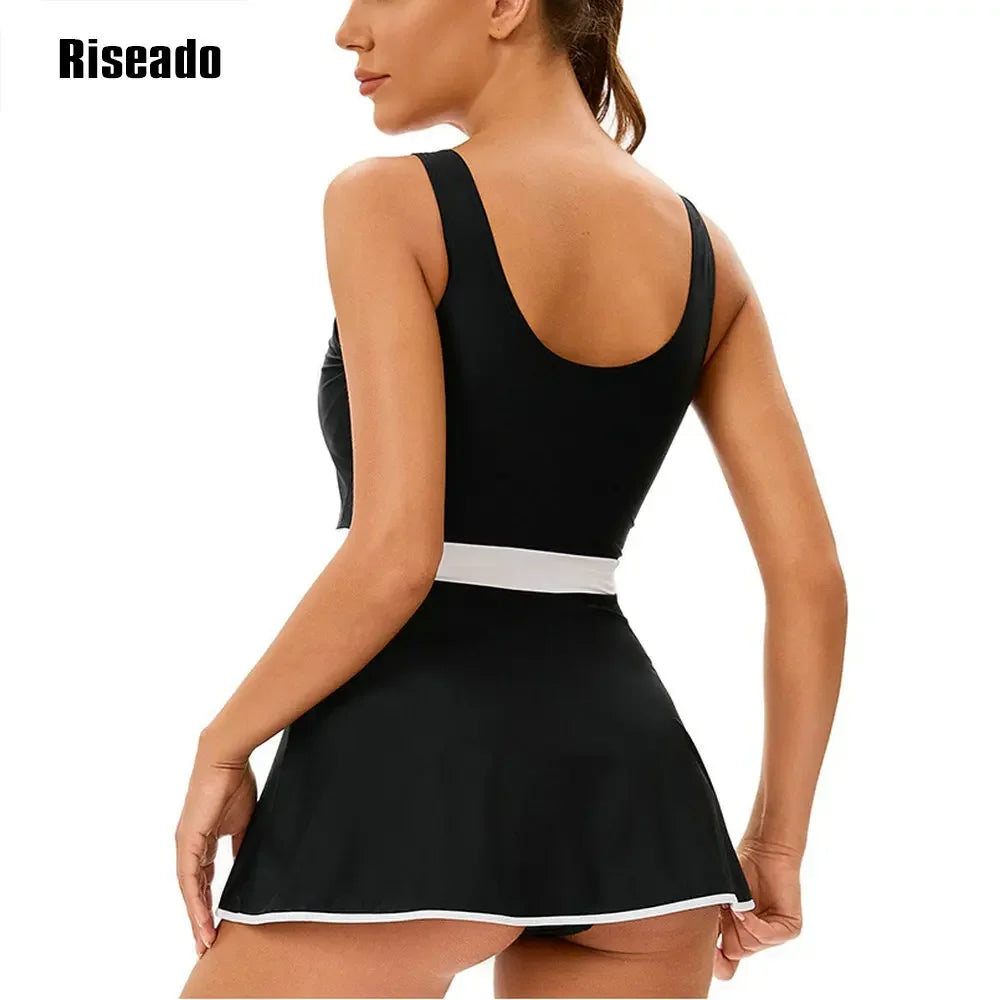 Tankini Swimsuits for Women Two Piece Tummy Control Swim Skirt