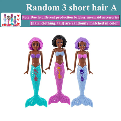4/3 PCS 1 bag Mermaid Water Play Toys Different Style for Swimming Children Game in Sun Pool/Beach/Bath Time Gift Color Random