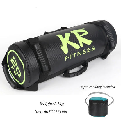 Fitness Sandbag Adjustable Weighted Power Training Heavy Duty Gym Bag Core Strength Exercise Balance Control Workout 6 Handles